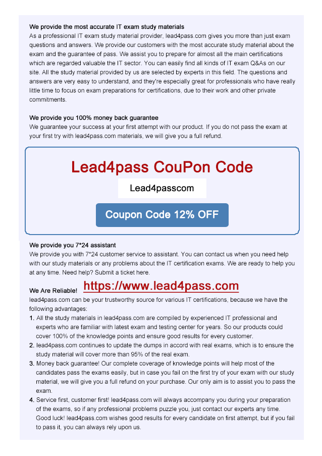 lead4pass 300-365 coupon