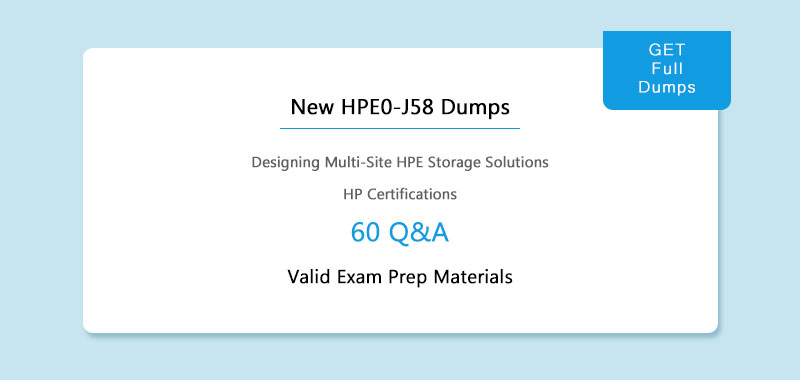 new HPE0-J58 Dumps